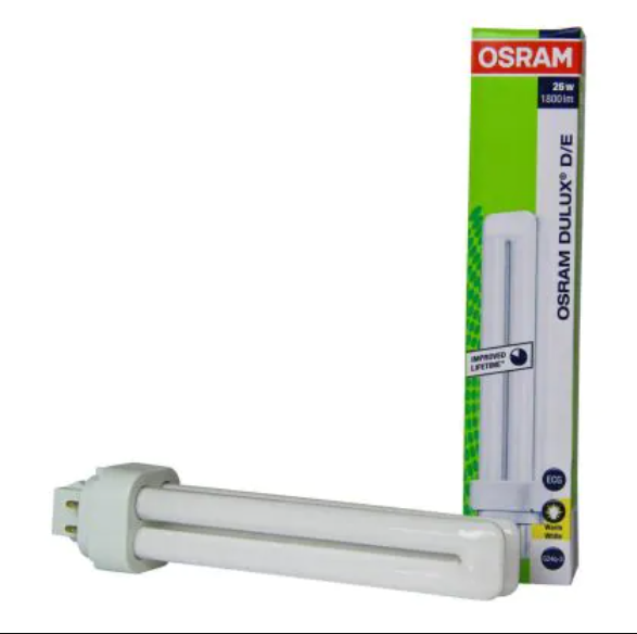 OSRAM DULUX D 18W 830 CFL Warm White, Larger Compact Fluorescent Lamp Providing Comfortable and Efficient Illumination